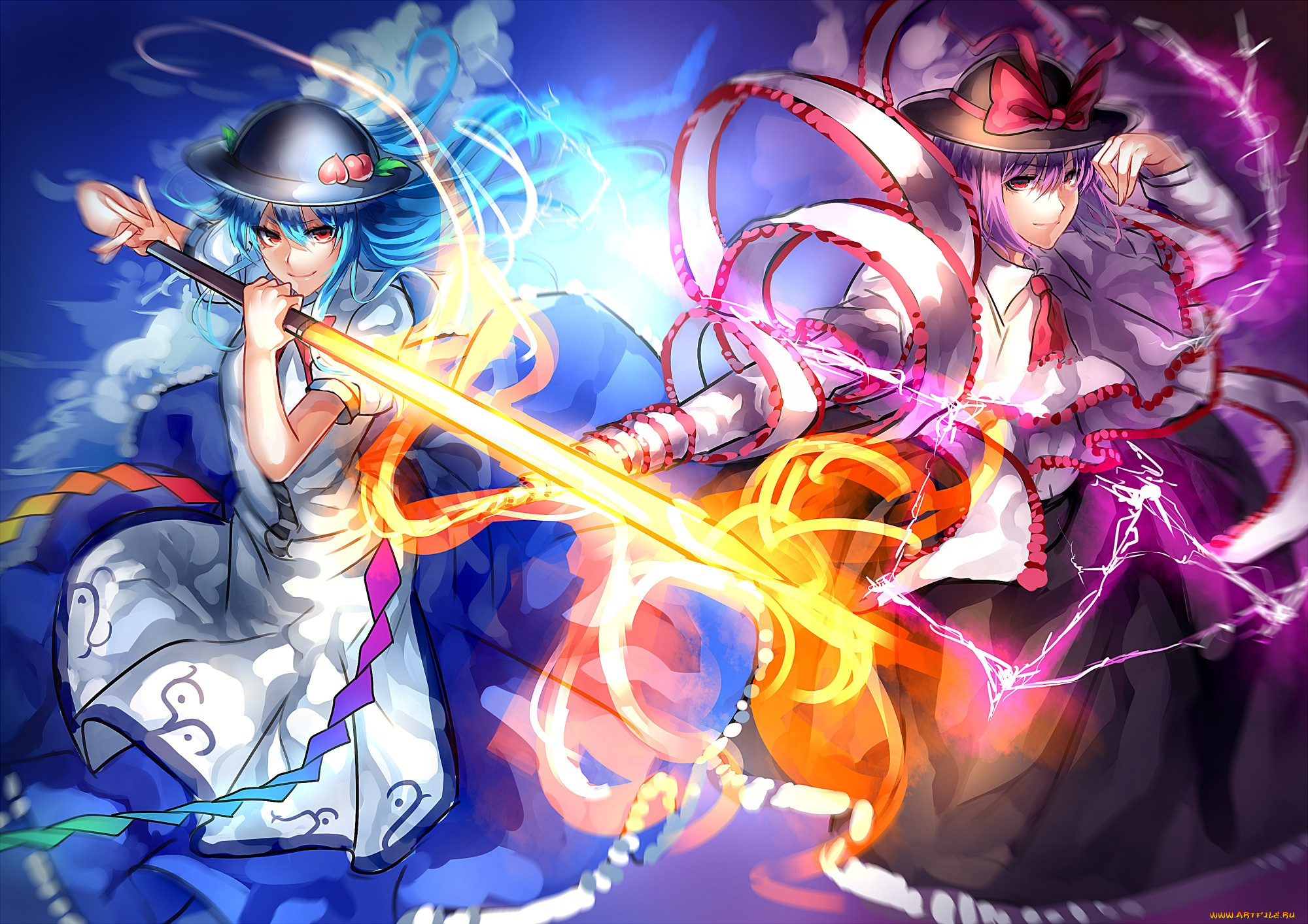 , touhou, , nagae, iku, , , hinanawi, tenshi, , uu, zan